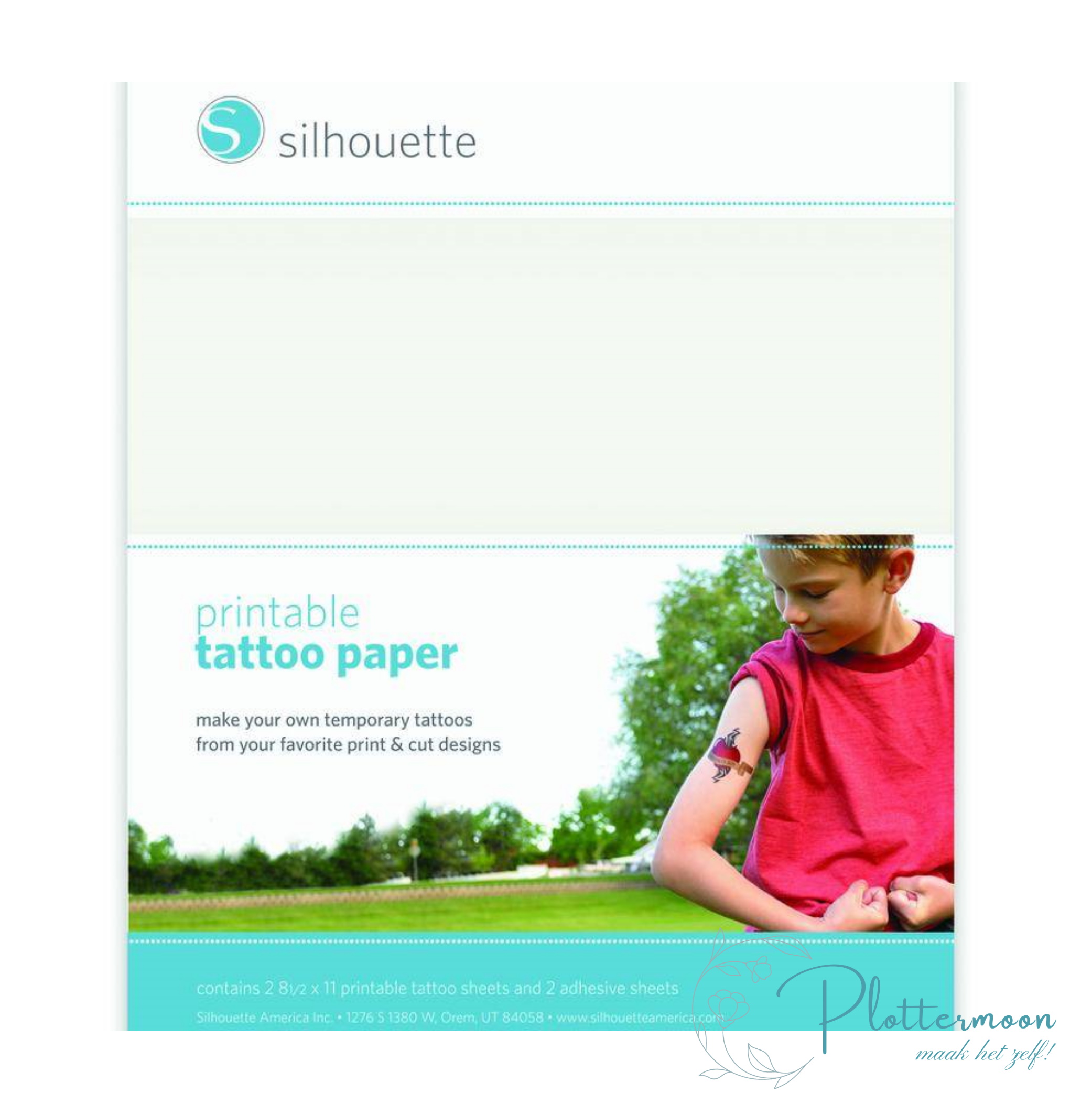 Integraal Huh Stoffig Silhouette printbare tijdelijke tattoo papier transparant - Plottermoon